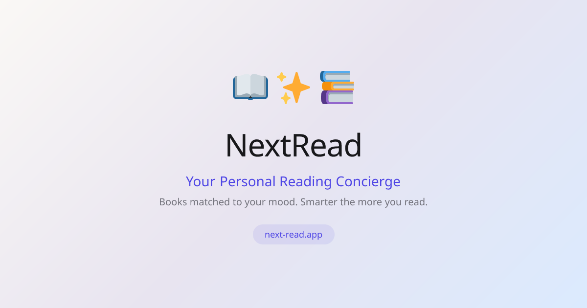 NextRead — Your Personal Reading Concierge